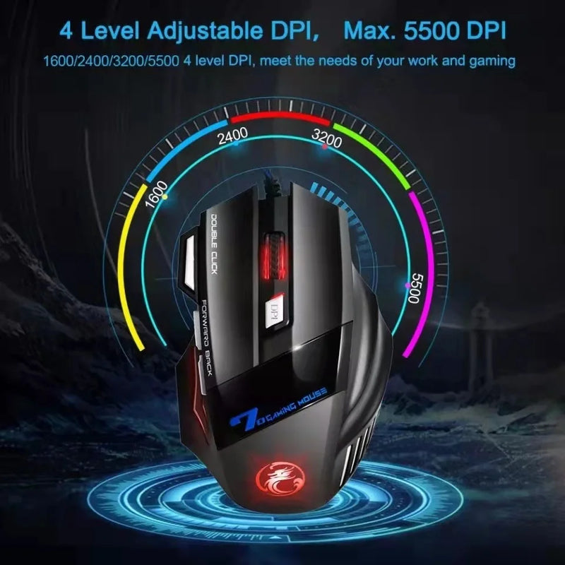 Mouse gamer X7  Botões Profissionais 3200dpi