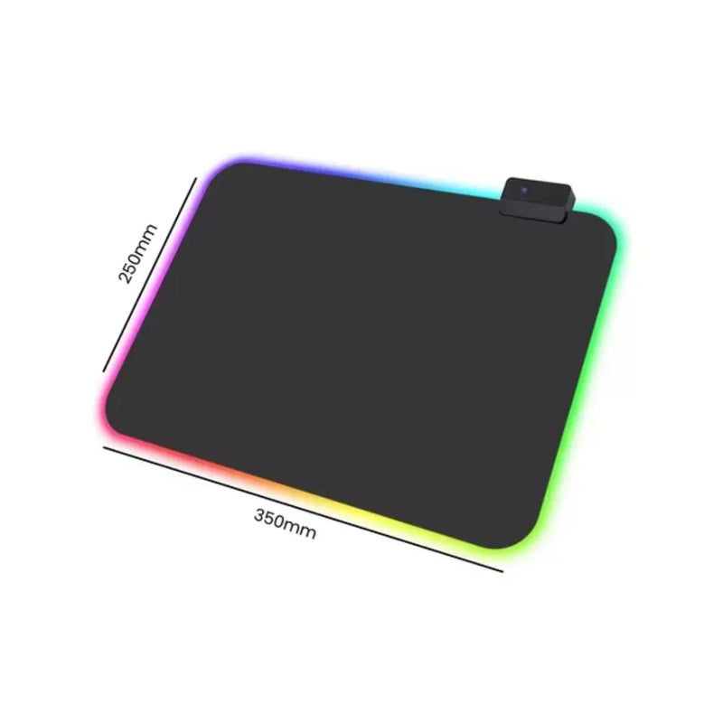 Mouse Pad Gamer RGB 12 Cores 25x35cm