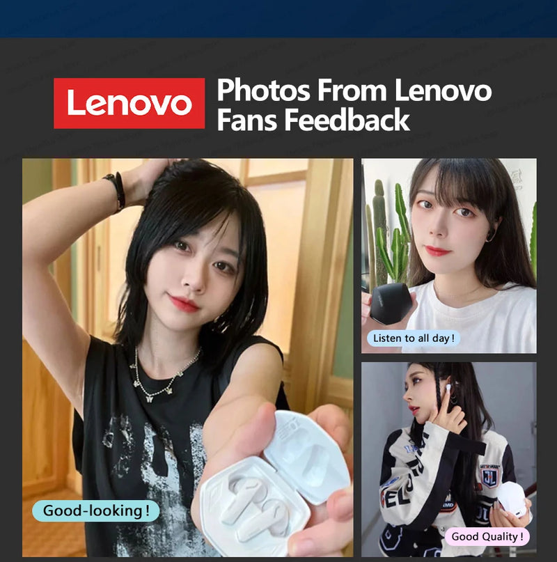 Fone de Ouvido Lenovo Baixa Latência