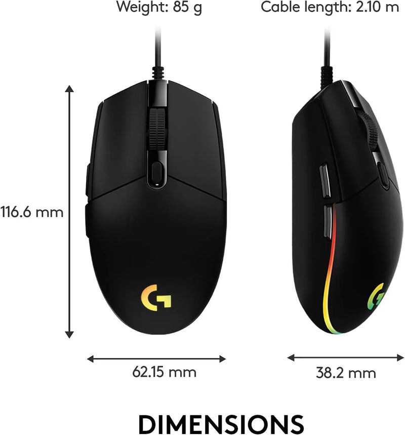 Mouse Gamer Logitech G102 (até 8.000 DPI)