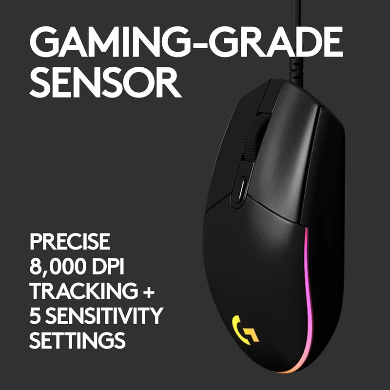 Mouse Gamer Logitech G102 (até 8.000 DPI)