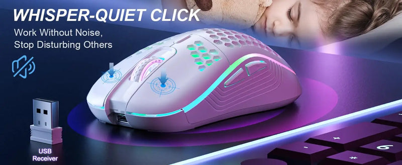 Mouse Gamer Favo de Mel (Ultra Leve)