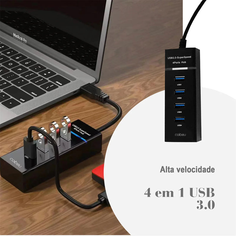 Extensor USB Pratico 4 Portas