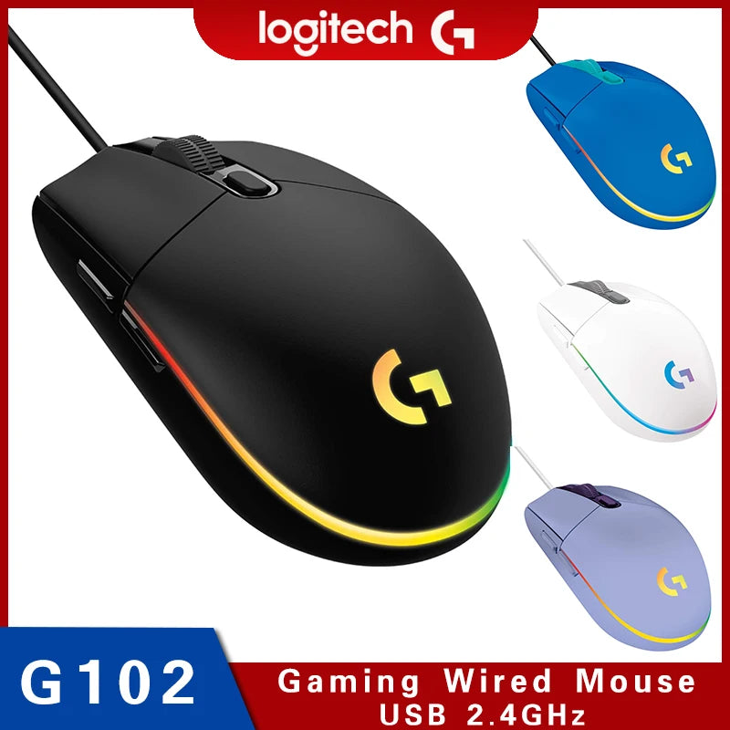 Mouse Gamer Logitech G102 (até 8.000 DPI)