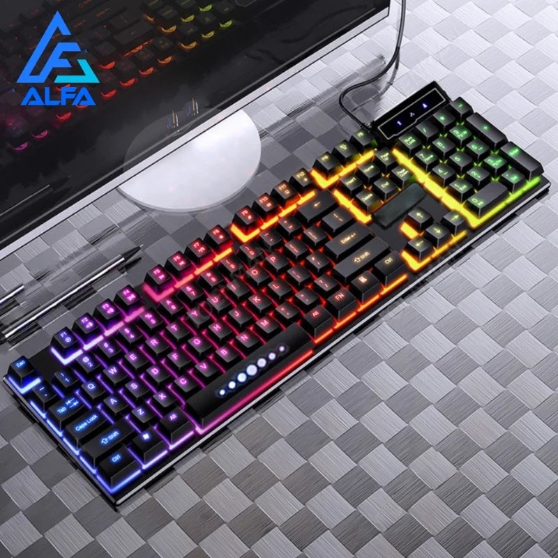 Teclado Gamer Semi-Mecânico RGB LED