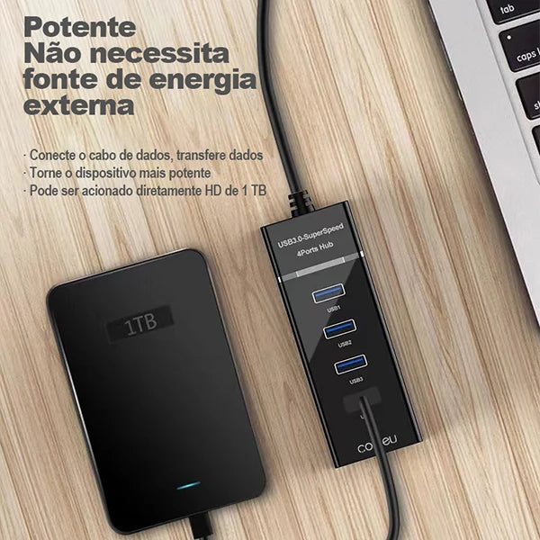 Extensor USB Pratico 4 Portas